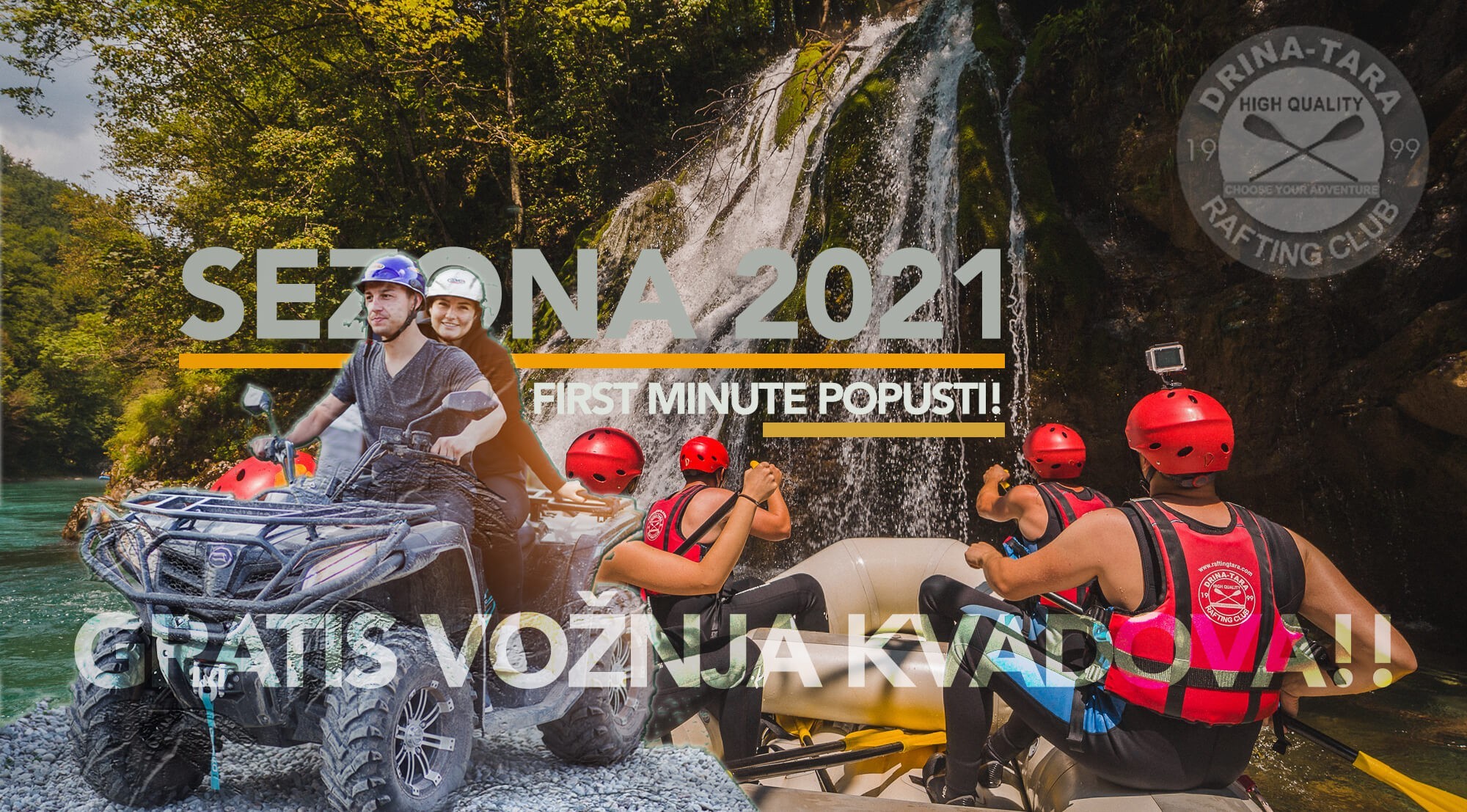 Rafting Centar Drina-Tara, first minute rezervacije 2021